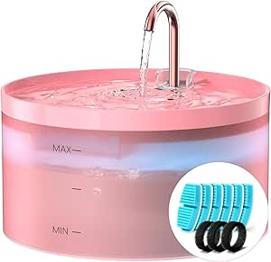 Fontaine à eau pour chat silencieuse rose pastel Catit Pixi 3,2 L